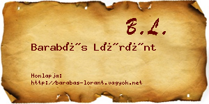Barabás Lóránt névjegykártya